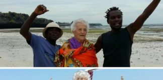 Tiene 93 años y decidió viajar a Kenya para ser voluntaria en un orfanato