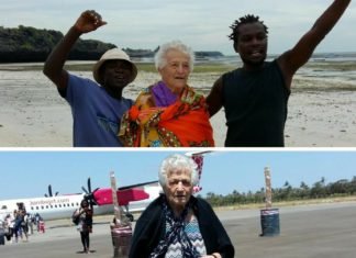 Tiene 93 años y decidió viajar a Kenya para ser voluntaria en un orfanato