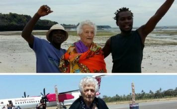 Tiene 93 años y decidió viajar a Kenya para ser voluntaria en un orfanato