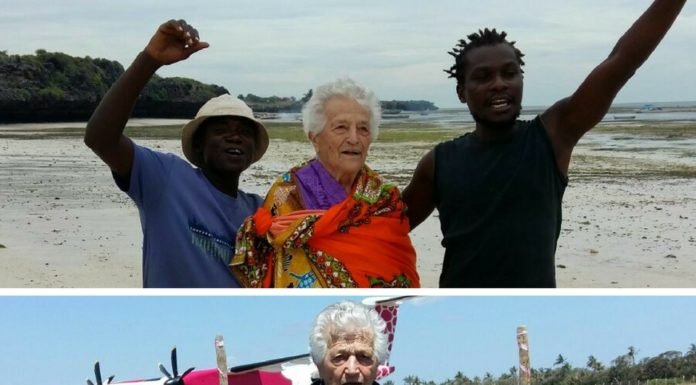 Tiene 93 años y decidió viajar a Kenya para ser voluntaria en un orfanato