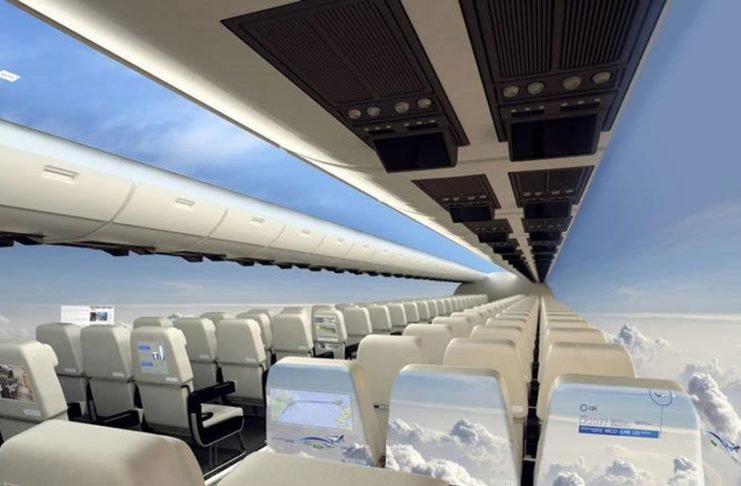 Aviones sin ventanas, el transporte aéreo que te permitirá tener una vista panorámica del cielo
