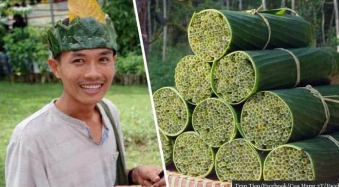 Un vietnamita crea pajillas biodegradables hechas de hierba silvestre para vencer al plástico