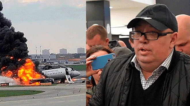 Pasajero de avión que se incendió en Moscú bloqueó la salida para salvar su equipaje