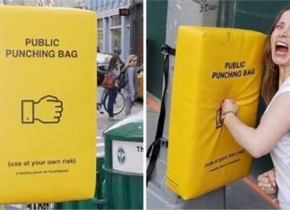 Insólito: en Manhattan instalaron sacos de boxeo para aliviar el estrés de la ciudad