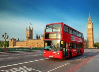 Los tradicionales buses dobles de Londres ahora funcionan con residuos de café