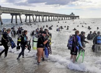 Buzos recogen más de 700 kilos de basura en una playa de Estados Unidos y marcan récord mundial
