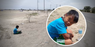 Ica | Hallan a niño con síndrome de down abandonado en la Panamericana Sur