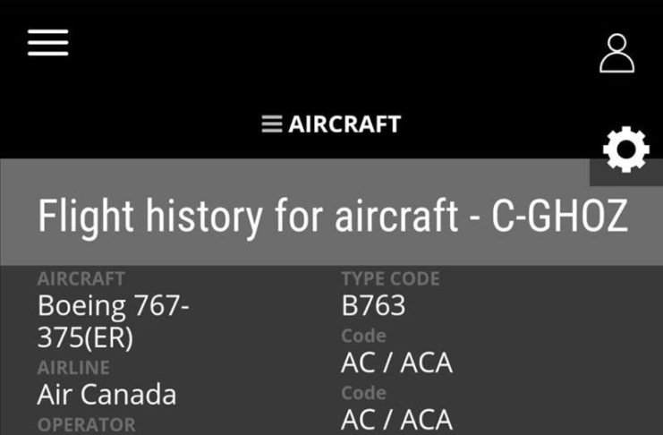 Sigue la ruta del avión aquí