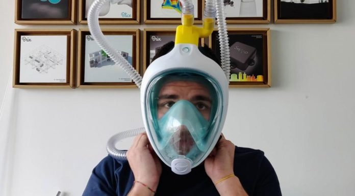 Modifican máscaras de buceo de Decathlon para conectar a enfermos de coronavirus con respiradores