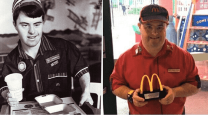 Empleado de McDonald’s con síndrome de Down se jubila después de 32 años de servir sonrisas