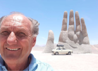 Jubilado de 67 años viajó por Sudamérica en su auto modelo 77 y regresó feliz a casa