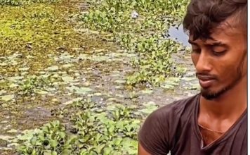 Hombre en Sri Lanka hace un collar completo usando solo una flor